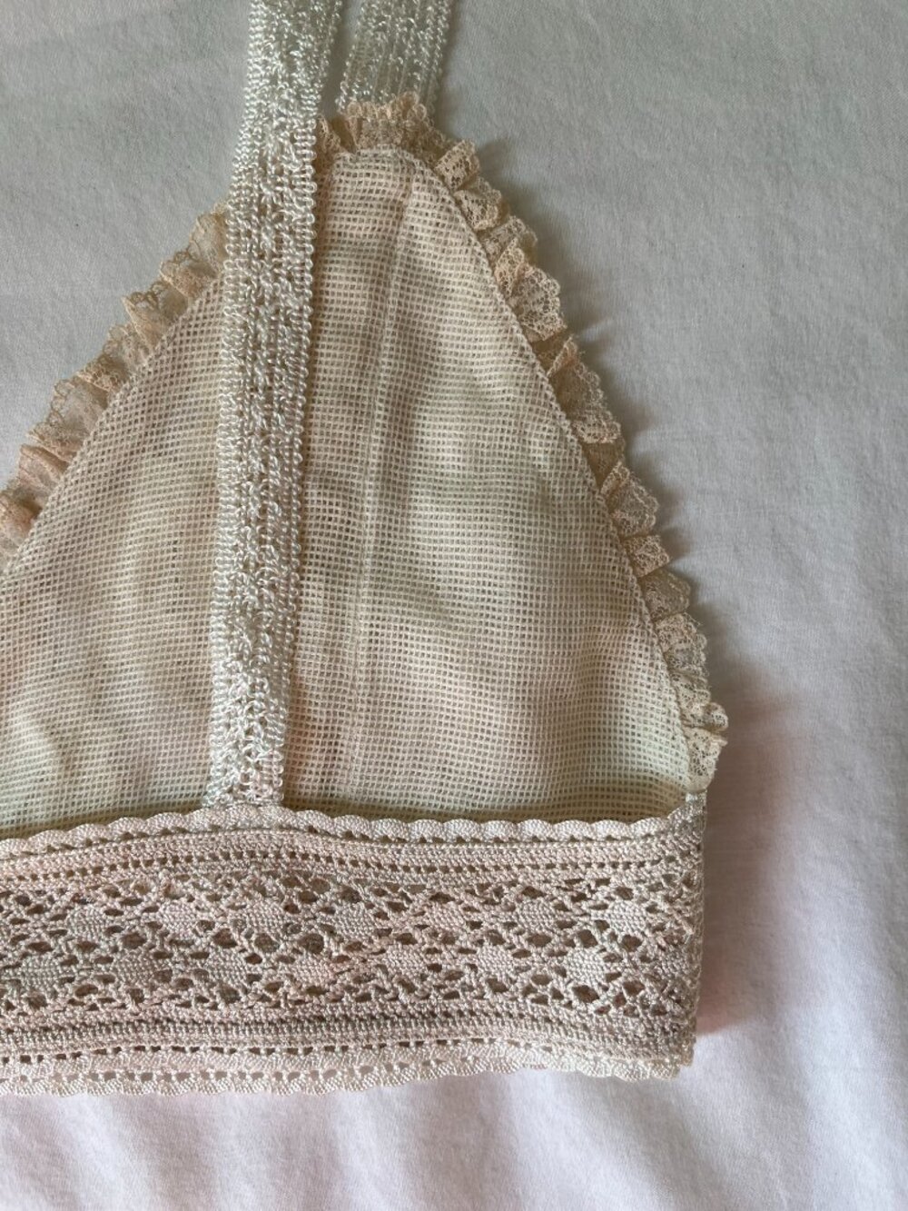 Zara Embroidered Lace Triangle Bra in Small NWT - Picture 7 of 8